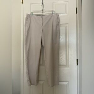J. Jill Live In Chino Pants Woman’s Beige Straight Leg Pockets Size 14P